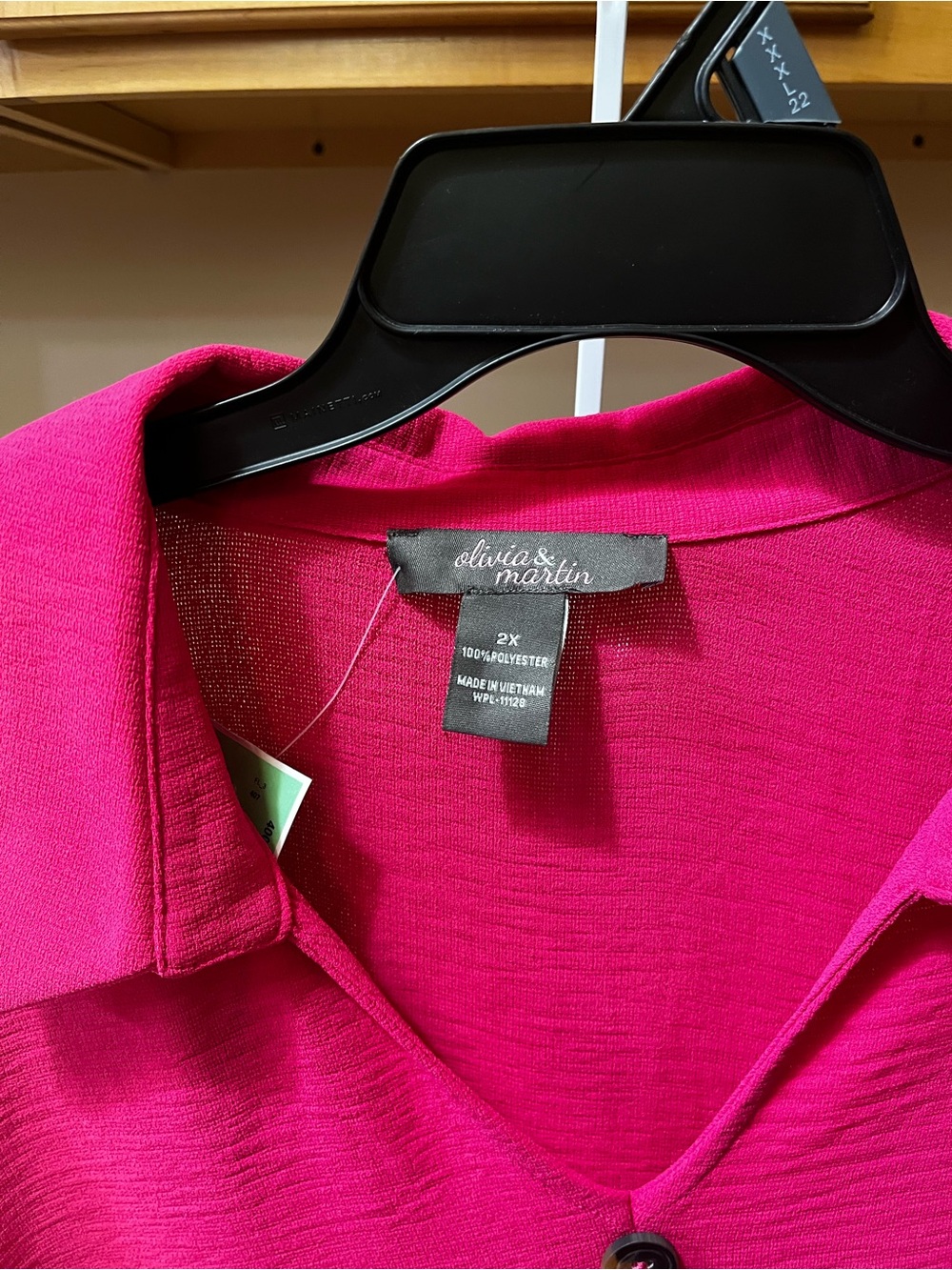 Olivia & Martin Bright Fuchsia Button-Up Top